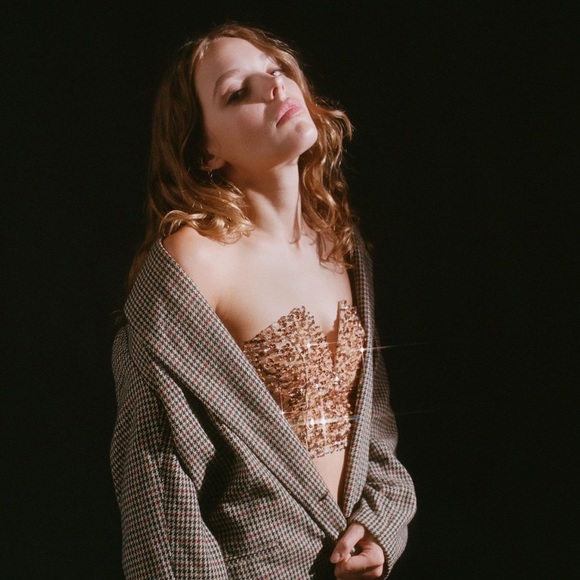 Urban Outfitters Out From Under Luna Sequin Bustier Top Sz L NWOT Z339-39 - Picture 1 of 5